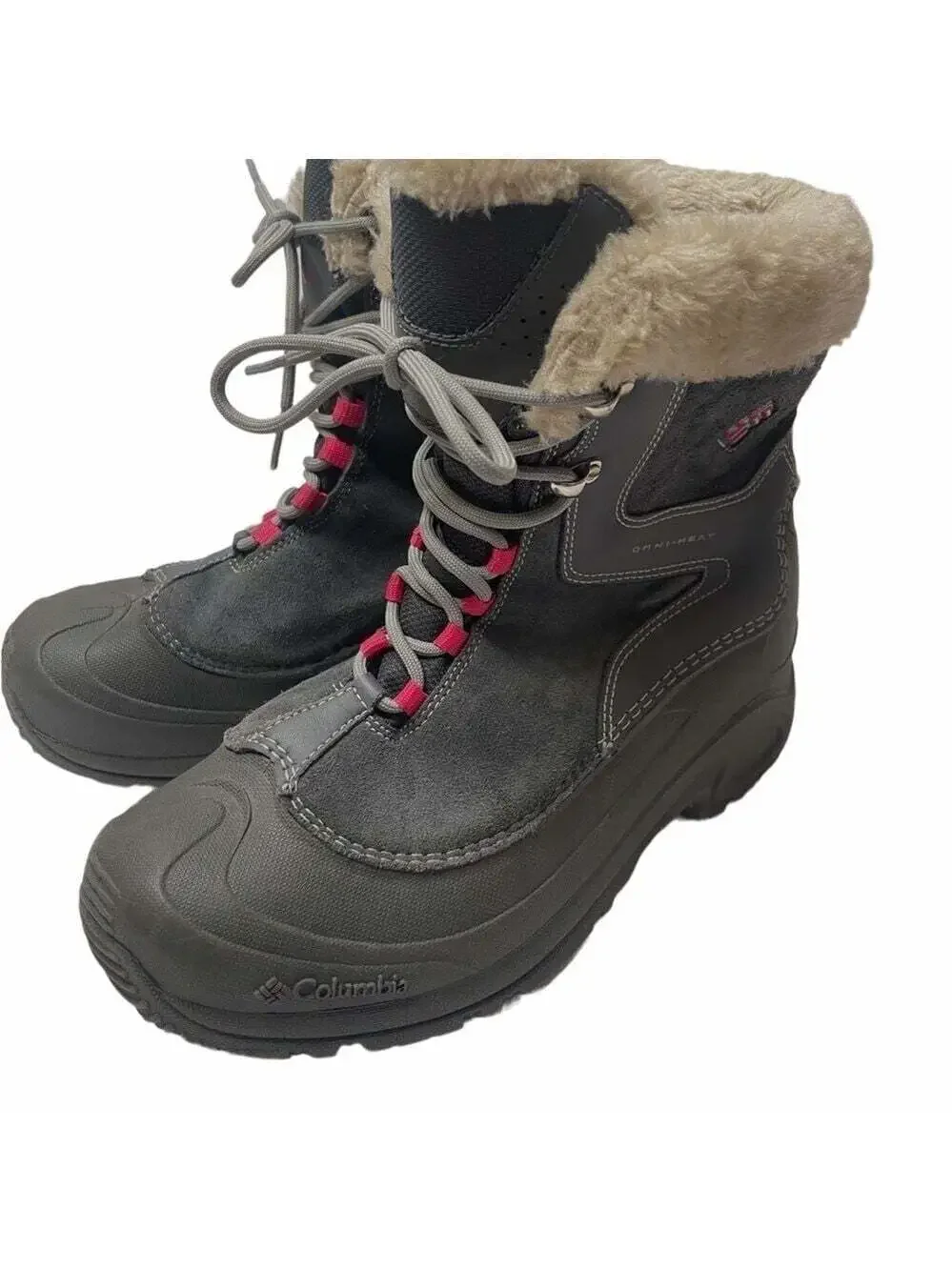 Columbia Women Teen Youth Omni-heat BY1291‑022 Winter Boots Size 7 - Gray